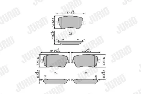Тормозные колодки Jurid 573770J