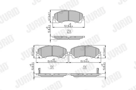 Тормозные колодки Jurid 573789J