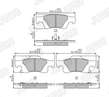 Тормозные колодки Jurid 573860J