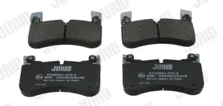 LAND ROVER Комплект гальмівних колодок передн. DISCOVERY V 3.0D 16- Jurid 573926J