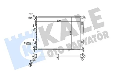 HYUNDAI Радіатор охолодження i30, Elantra, Kia Ceed 1.4/1.6 06- Kale 341980