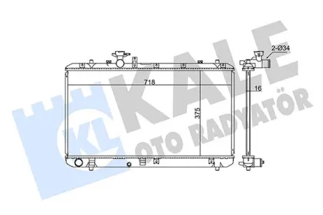 FIAT радіатор охолодження Sedici,Suzuki SX4 1.6 Kale 342125