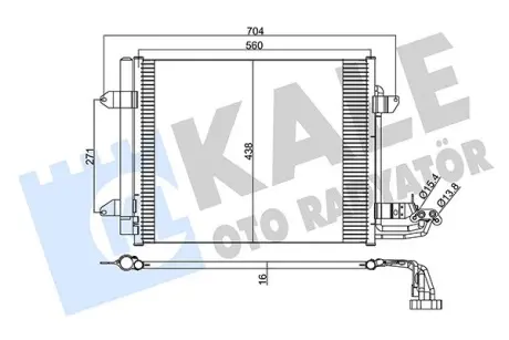 VW Радиатор кондиционера Caddy III,Touran 03- Kale 342485