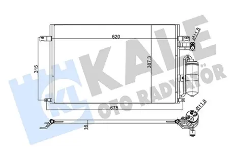 CHEVROLET Радіатор кондиціонера (конденсатор) Epica 05- Kale 342510