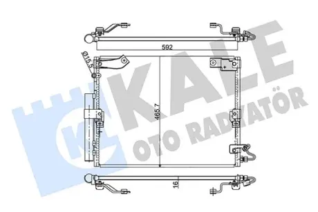TOYOTA Радіатор кондиціонера (конденсатор) Land Cruiser 100 98-02 Kale 342640