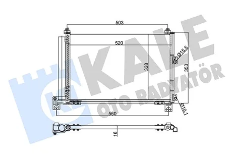 FORD Радіатор кондиціонера (конденсатор) з осушувачем RANGER 2.5 99-, MAZDA Kale 342885