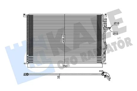 VW Радіатор кондиціонера (конденсатор) Audi A8 02- Kale 342940
