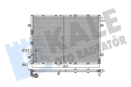 KIA Радіатор кондиціонера (конденсатор) Sorento I 02- Kale 343115