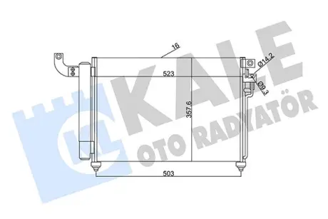 KIA Радіатор кондиціонера (конденсатор) Rio II 1.5CRDi 05- Kale 343125