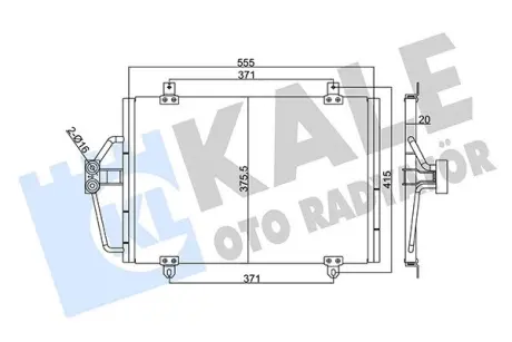 RENAULT Радіатор кондиціонера (конденсатор) Megane I 95- Kale 344320