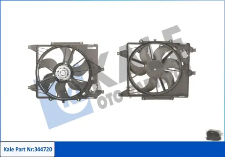 RENAULT Вентилятор радіатора Clio II, Kangoo,Megane I,II, Scenic, Nissan Kubistar 1.0/2.0 97- Kale 344720