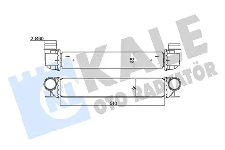 BMW Інтеркулер 5 E39, 7 E38 2.0d/4.0d Kale 344850
