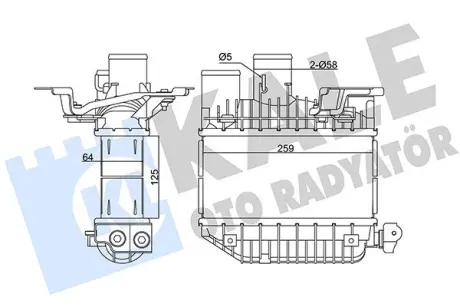 TOYOTA Інтеркулер Avensis 2.0D-4D 99- Kale 345135