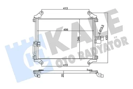 CITROEN Радіатор кондиціонера (конденсатор) Jumper 1.9TD/2.8HDI 94-,Fiat Ducato,Peugeot Boxer Kale 345345