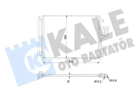 HYUNDAI Радіатор кондиціонера (конденсатор) ix35, Kia Sportage 10- Kale 345420