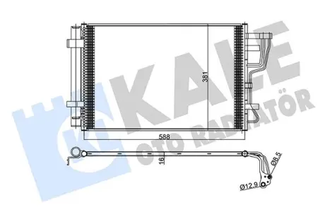 HYUNDAI Радіатор кондиціонера (конденсатор) Elantra, i30, Kia Ceed 06- Kale 345455