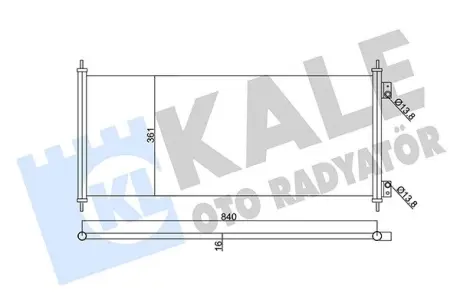 FORD радіатор кондиціонера Transit 00- Kale 345690