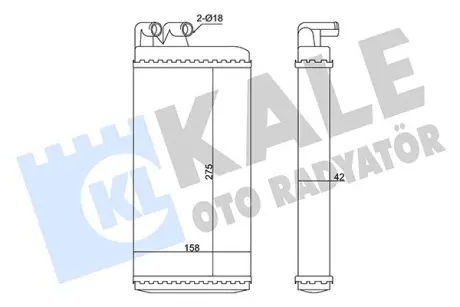 AUDI Радіатор опалення 100/200,A6,V8 Kale 346240