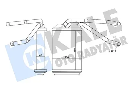 DAEWOO Радіатор опалення Nexia, Espero Kale 346320
