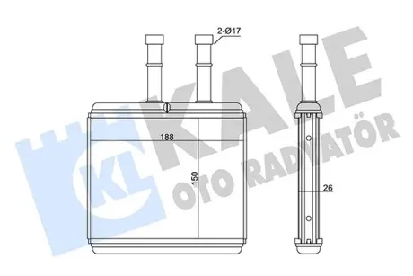 CHEVROLET Радіатор опалення Aveo,Lanos Kale 346325