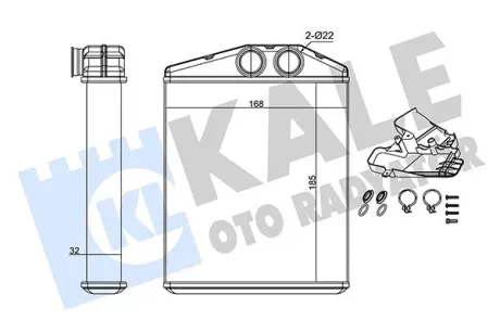 OPEL Радіатор опалення Signum,Vectra C,Fiat Croma 05-,Cadillac,Saab Kale 346385