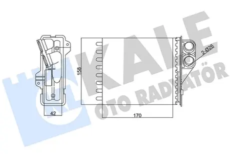 RENAULT Радіатор опалення Duster, Logan, Sandero, Lada Largus Kale 346415
