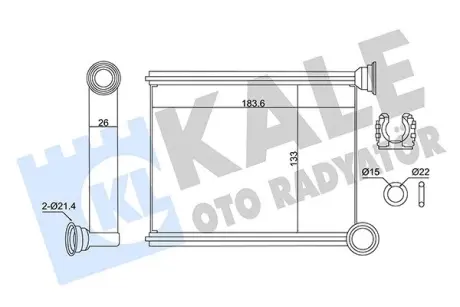 RENAULT Радіатор опалення Clio IV, Kaptur, Logan, Sandero Kale 346420