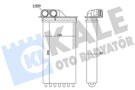 CITROEN Радіатор опалення C2/3,Peugeot 1007 05- Kale 346440