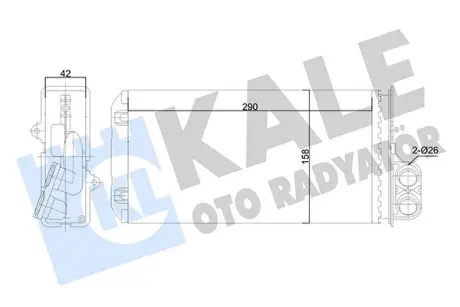 PEUGEOT Радіатор опалення 607 00- Kale 346510