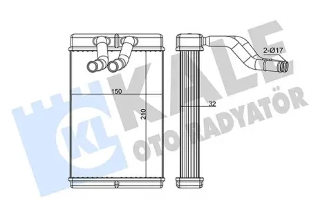 HYUNDAI Радіатор опалення H-1, Starex Kale 346550