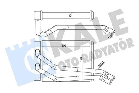 HYUNDAI Радіатор опалення Santa Fe I 01- Kale 346555