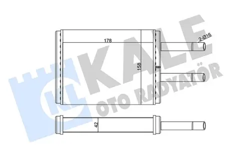 MAZDA Радіатор опалення 626 IV, Xedos 6 91- Kale 346595