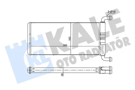 DB Радіатор опалення Sprinter 06-,VW Crafter 06- Kale 346620