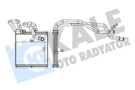 NISSAN Радіатор опалення Qashqai, X-Trail 07- Kale 346650