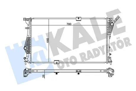 RENAULT радіатор охолодження Trafic II,Opel Vivaro 2.0dCi/CDTi 06- Kale 347250