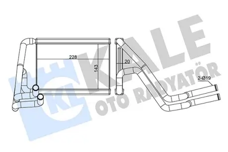 HYUNDAI Радіатор опалення ix35, Kia Sportage 10- Kale 347340