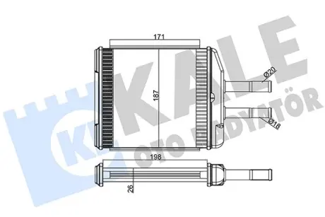 DAEWOO Радіатор опалення Evanda, Chevrolet Epica Kale 347345