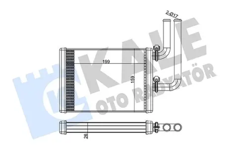 MITSUBISHI Радіатор опалення Airtrek,Lancer VII 03- Kale 347360