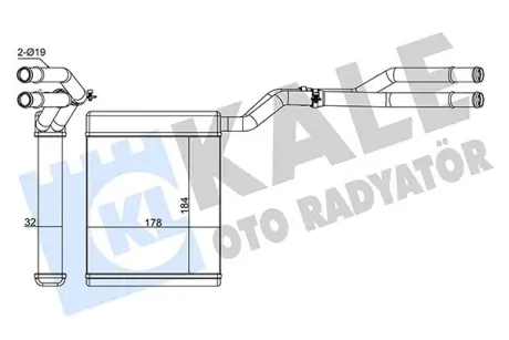 FORD Радіатор опалення Galaxy, Mondeo IV, S-Max 06- Kale 347375