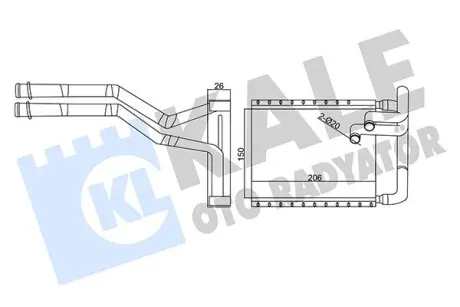 HYUNDAI Радіатор опалення i30, Kia Ceed Kale 347395