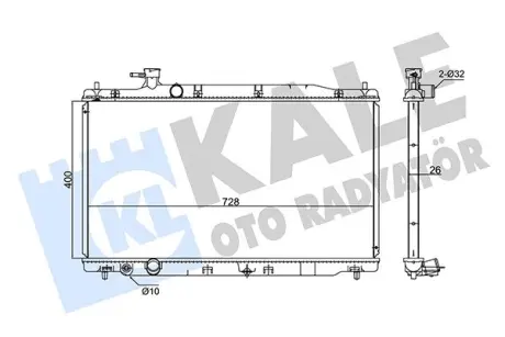 HONDA Радіатор охолодження CR-V III 2.0 07- Kale 347720