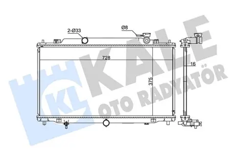 MAZDA Радіатор охолодження двиг. Mazda 6 2.0/2.5 12- Kale 347925