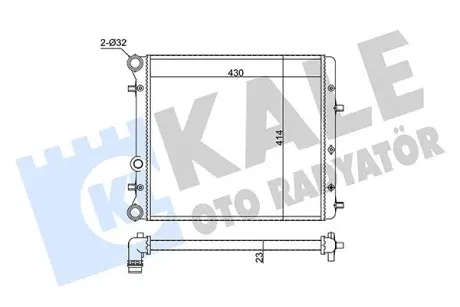 VW радіатор охолодження Polo,Skoda Fabia I,II,III,Rapid,Roomster,Seat Kale 349245