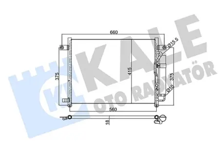 CHEVROLET Радіатор кондиціонера (конденсатор) Aveo 02- Kale 350550