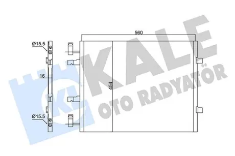 RENAULT Радіатор кондиціонера (конденсатор) Trafic II 06-, Opel Vivaro, Nissan Kale 350670