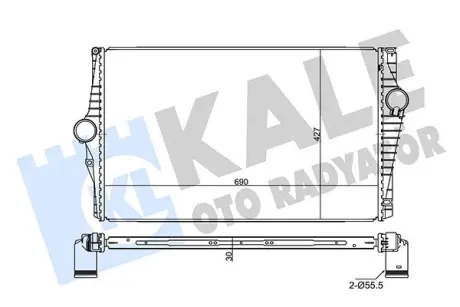 VOLVO Інтеркулер XC90 I 2.4/3.0 02- Kale 350840