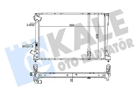 RENAULT радіатор охолодження Espace III,Laguna I 2.2dT 96- Kale 351015