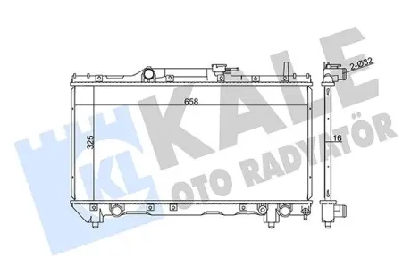 TOYOTA Радіатор охолодження двиг. Carina E 1.6/1.8 92- Kale 351920