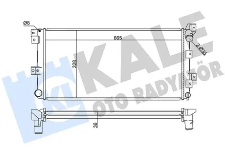 CHRYSLER радіатор охолодження Grand Voyager 2.5TD 95-,Dodge Kale 351935
