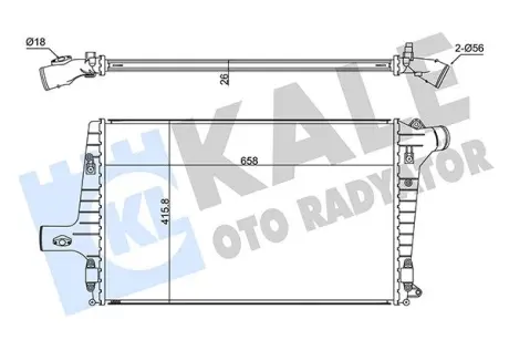 VW Інтеркулер Audi A3/6, TT 1.8T/2.5TDI 97- Kale 352380